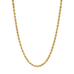 Gents Yellow Gold 30 inch Diamond Cut Rope Chain Necklace 0