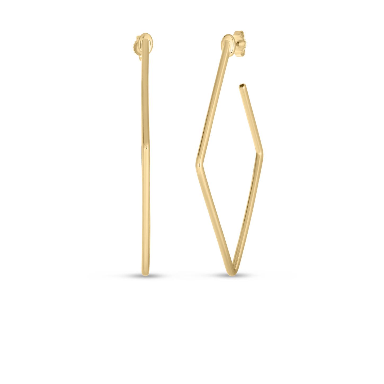 Roberto Coin 18K Yellow Gold Classic Square Hoops 1