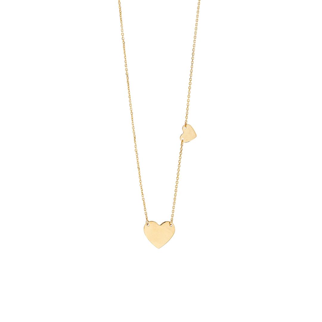 Polished Heart Disc Necklace
