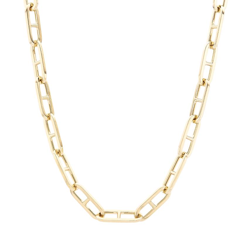 6.5 mm Elongated Mariner Chain Necklace 0