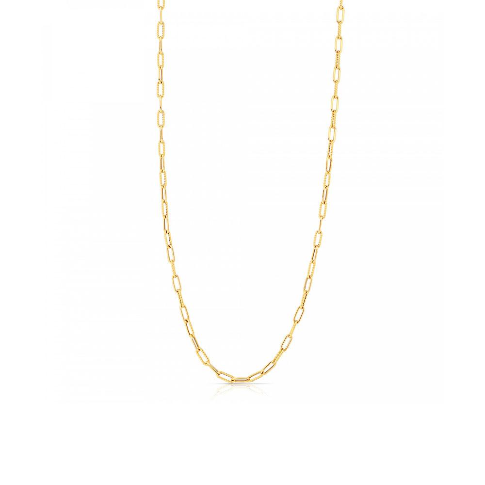 Roberto Coin 18K Alternating Paperclip Link Necklace 0