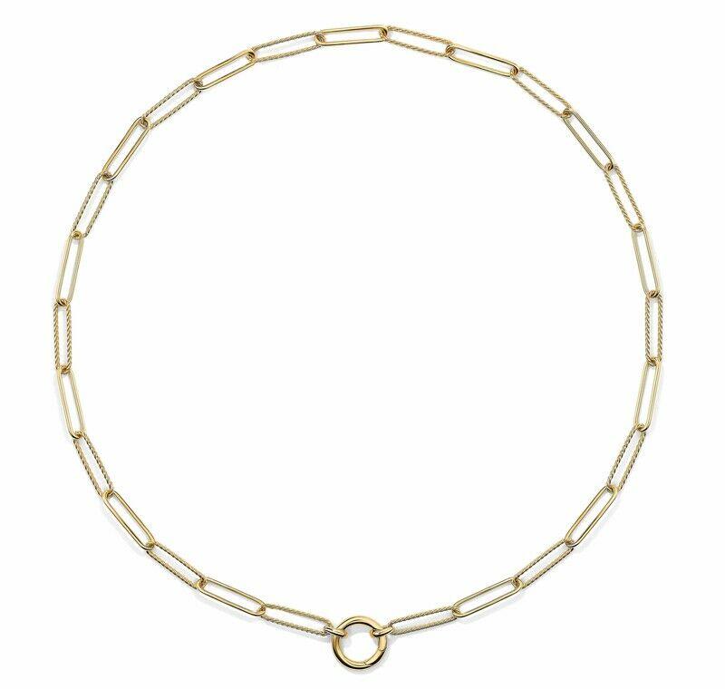 David Yurman DY Madison Elongated Chain Necklace in 18K Yellow Gold 0