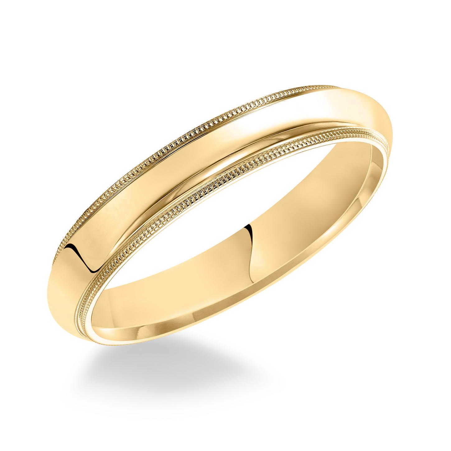 Low Dome Wedding Band With Milgrain_2
