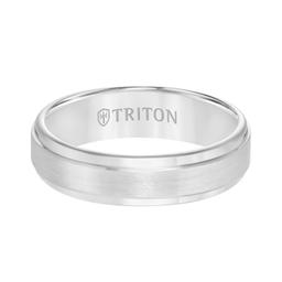 Gents Triton 6mm Tungsten Band with Step Edge 0