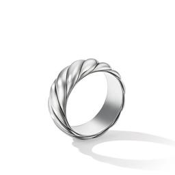 David Yurman Mens Sculpted Cable Contour Band Ring in Sterling Silver, size 11 0