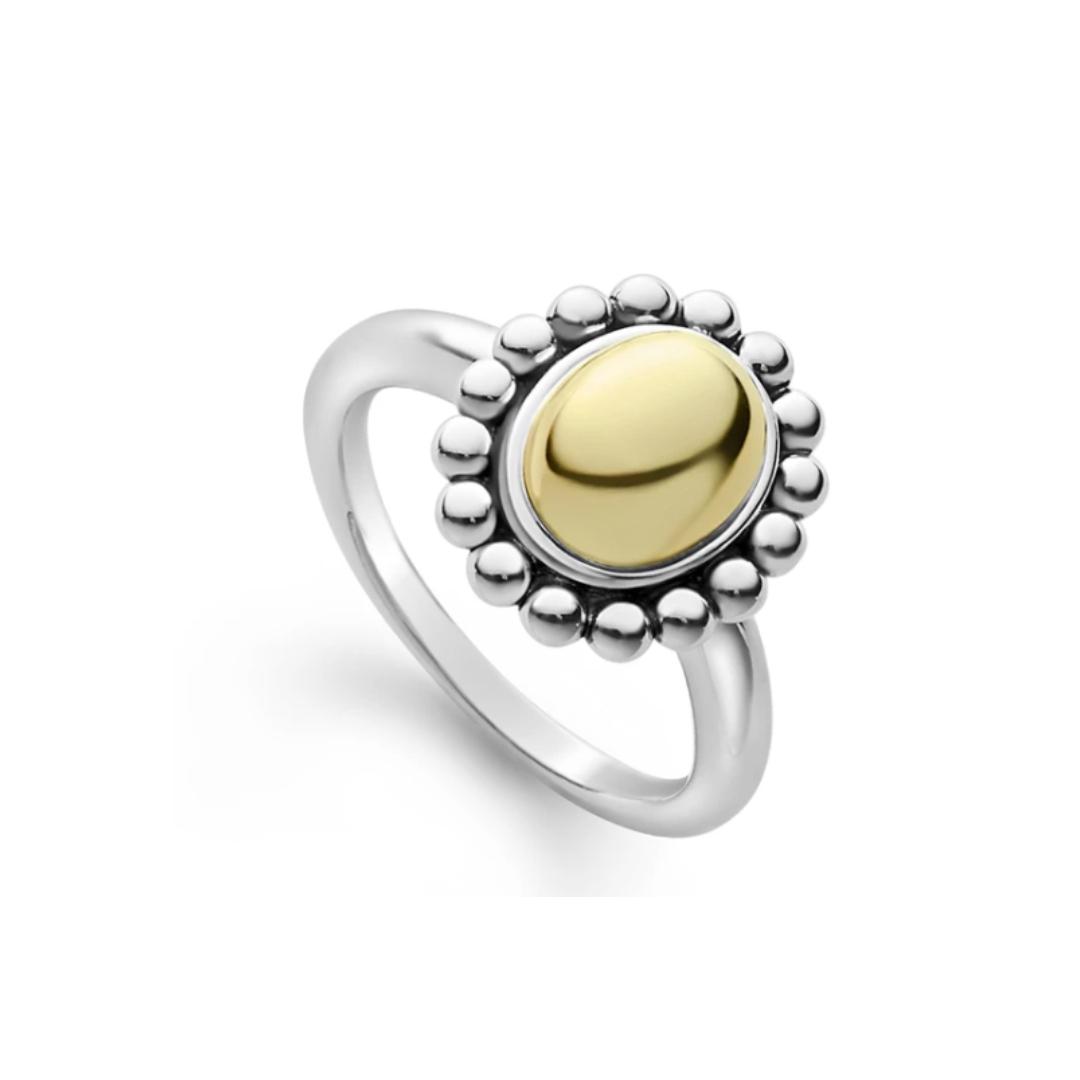 Lagos High Bar Oval Dome Ring 0