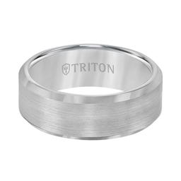 Gents Triton 8mm Tungsten Band with Polished Edge 0