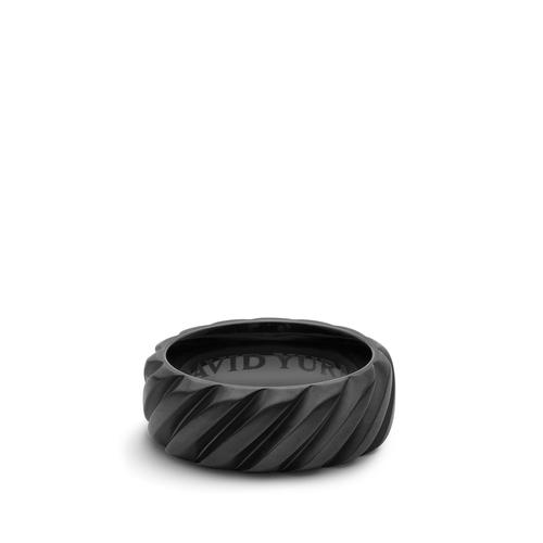 David Yurman Mens Modern Cable Band Ring in Black Titanium, size 12 0