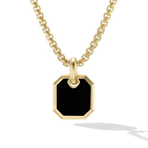David Yurman Mens Roman Amulet in 18k Yellow Gold with Black Onyx 0