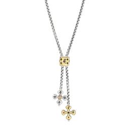 Konstantino Sterling Silver & Yellow Gold Star Crossed Morganite Lariat Style Necklace 0