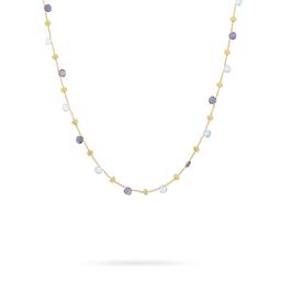 Marco Bicego Yellow Gold Paradise Iolite & Blue Topaz Drop Necklace 0