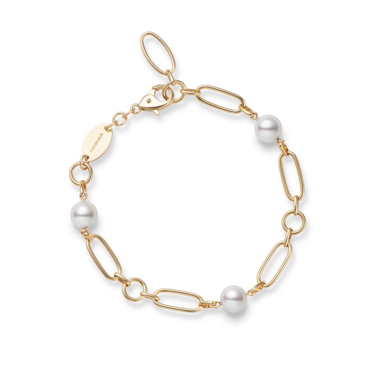 Mikimoto M Code Akoya Cultured Pearl Bracelet in 18K Yellow Gold 0