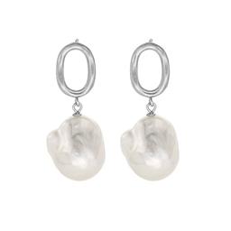 Baroque Pearl Sterling Silver Drop Earrings 1