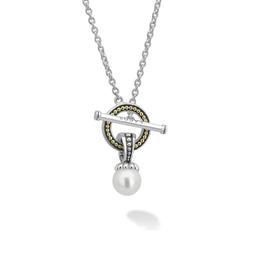 Lagos Luna Pearl Toggle Pendant Necklace 1