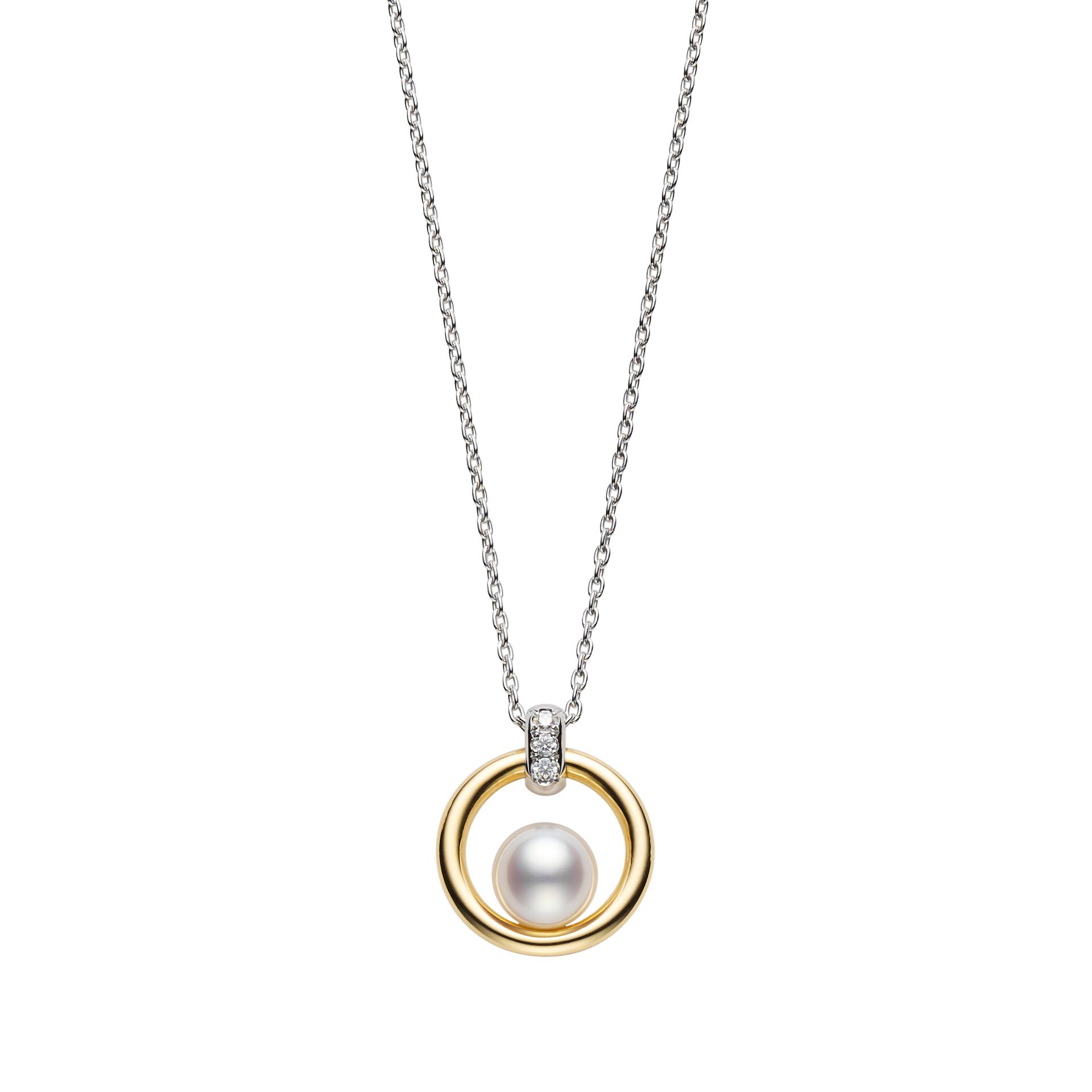 Mikimoto Akoya Cultured Pearl Circle Pendant 0