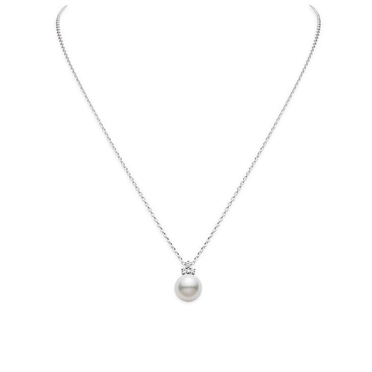 Mikimoto White South Sea Pearl and Diamond Necklace 0