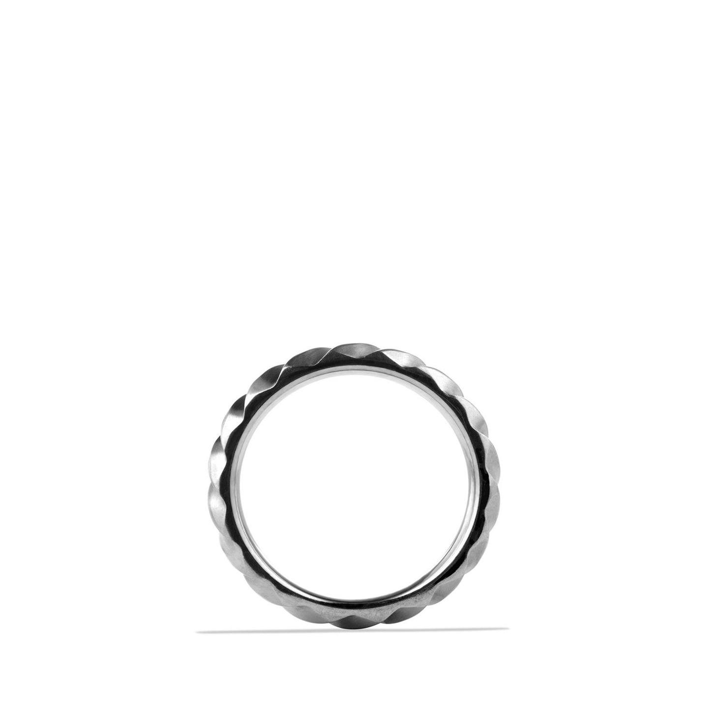 Modern Cable Narrow Band Ring with Gray Titanium_2