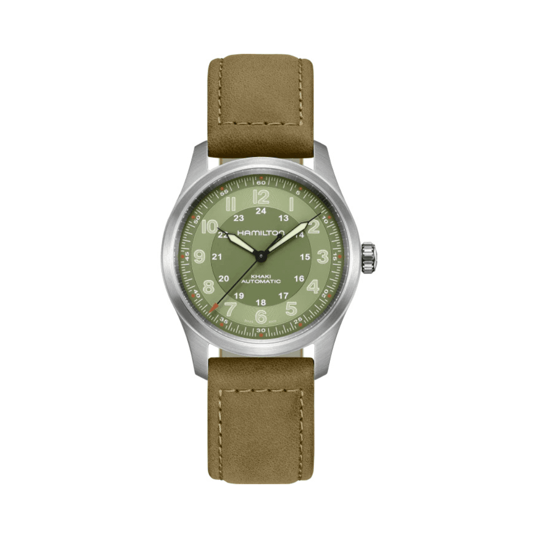 Hamilton Khaki Field Titanium Auto Watch with Green Dial 3