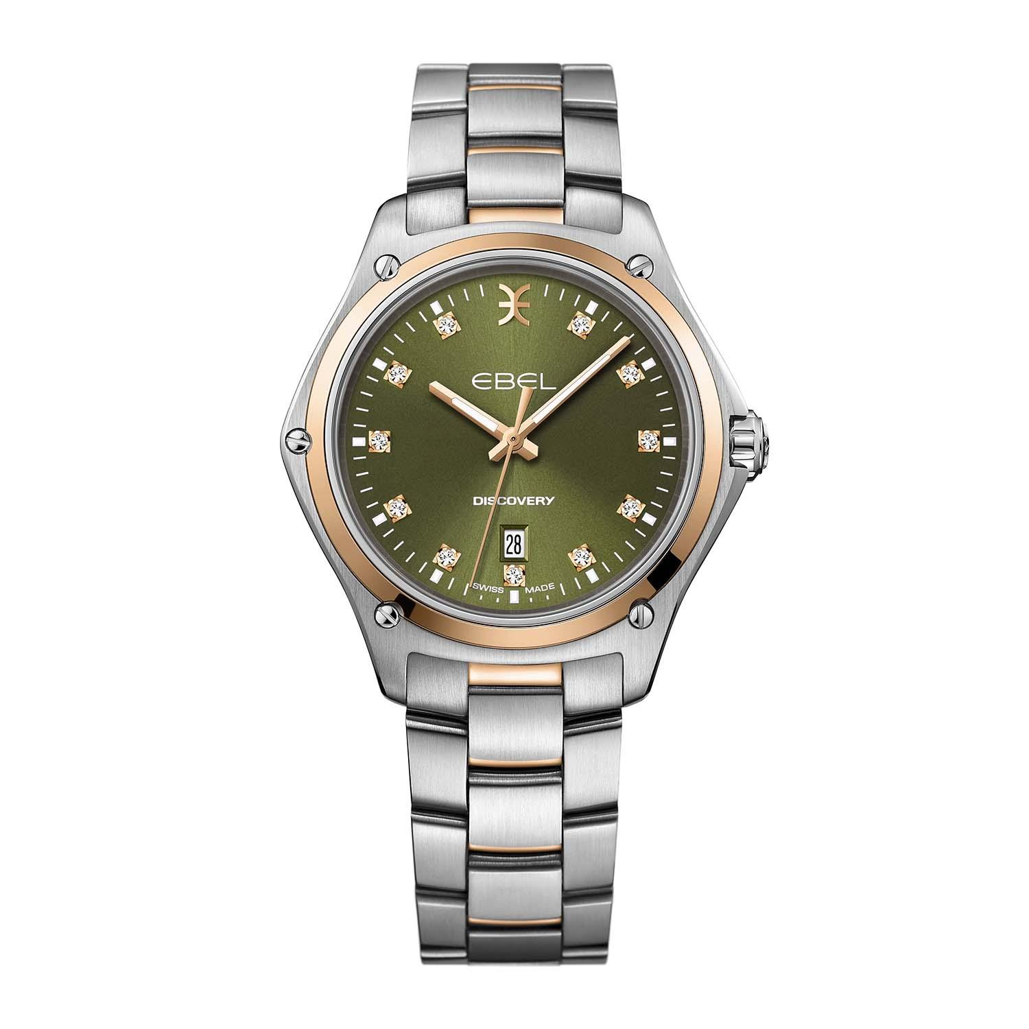 Ebel Discovery Ladies Watch with Green Dial with Diamond Accents 0