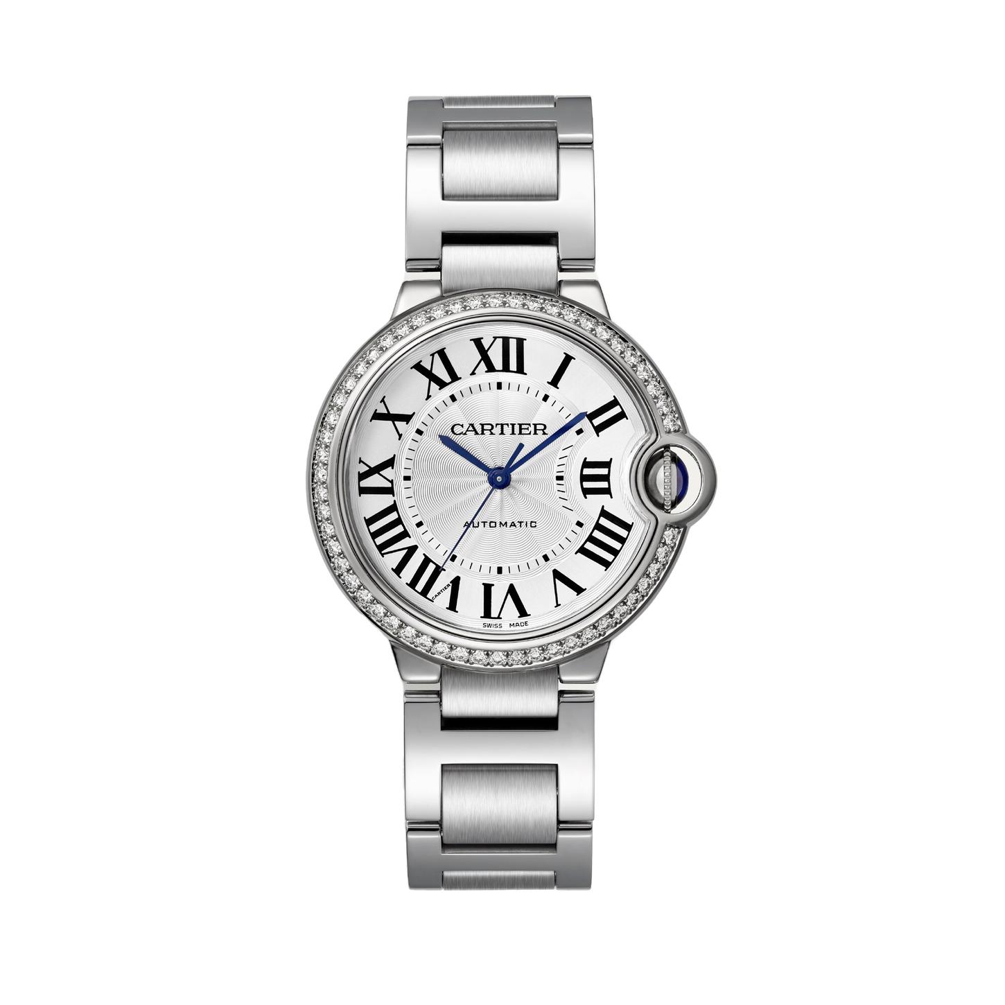 Ballon Bleu de Cartier Watch with Diamonds, 36mm 6