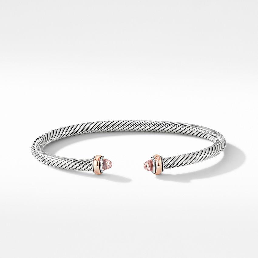 David Yurman Cable Classics Collection Bracelet with Morganite and 18K Rose Gold 1