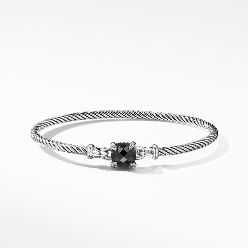 David Yurman Chatelaine Bracelet with Black Onyx and Diamonds 1