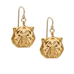 Mimosa Handcrafted Tiger Head Earrings 0