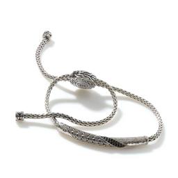 John Hardy Twisted Collection Pull Thru Bracelet with Black Sapphires 0