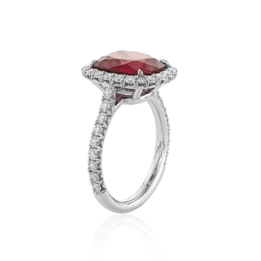 5.21 CTW Ruby and Diamond Ring 1