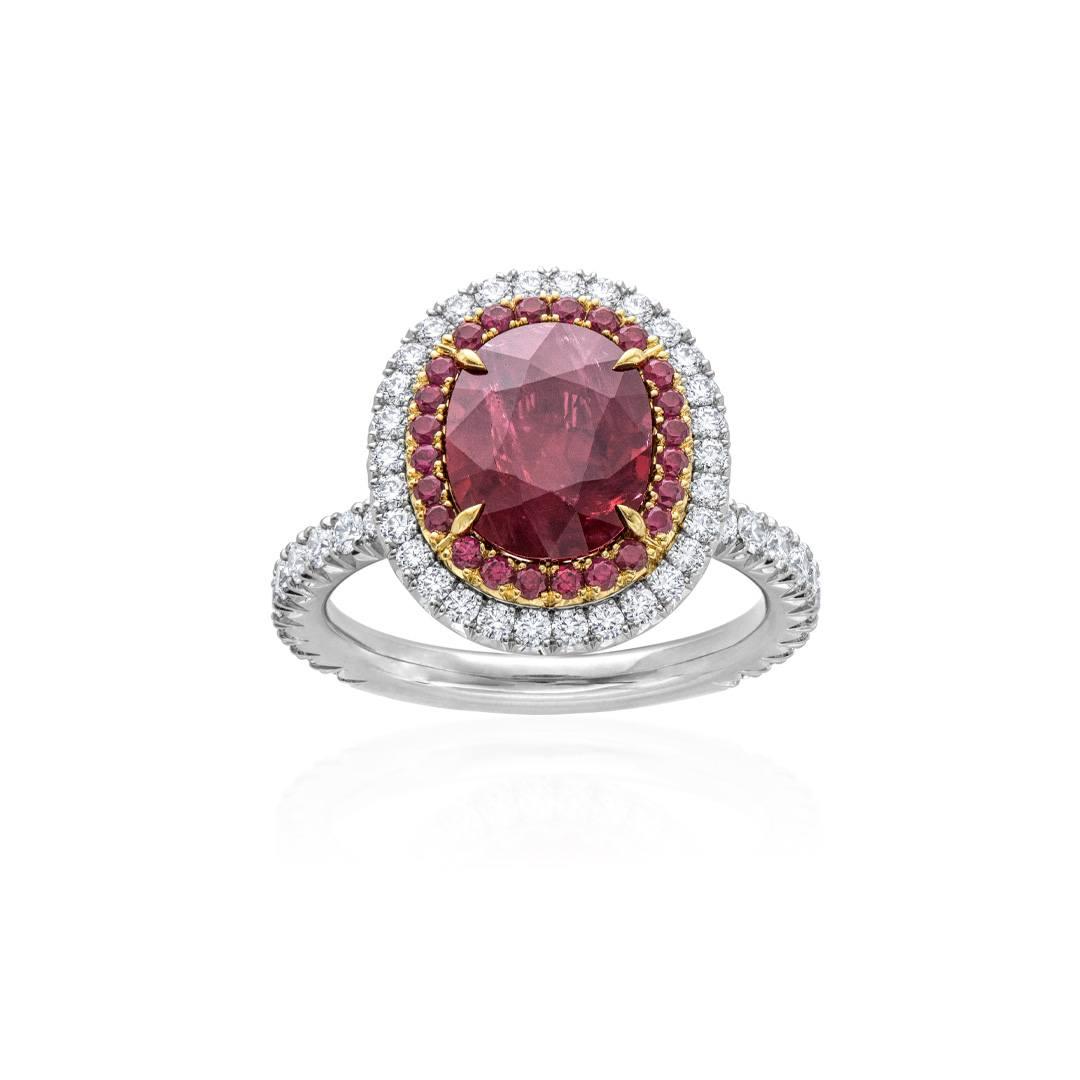 3.20 CT Oval Ruby Ring 1