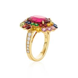 Mixed Color Gemstone Ring 1