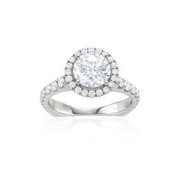 Michael M Semi-Mount Diamond Halo Engagement Ring in White Gold 0