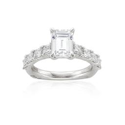 A. Jaffe Emerald Cut Diamond Semi-Mount Engagement Ring

