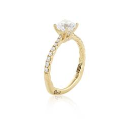 A. Jaffe French Pave Round Center Diamond Quilted Semi-Mount Engagement Ring
