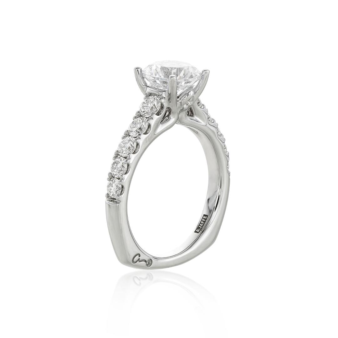 A. Jaffe Semi-Mount Engagement Ring with Diamonds 0