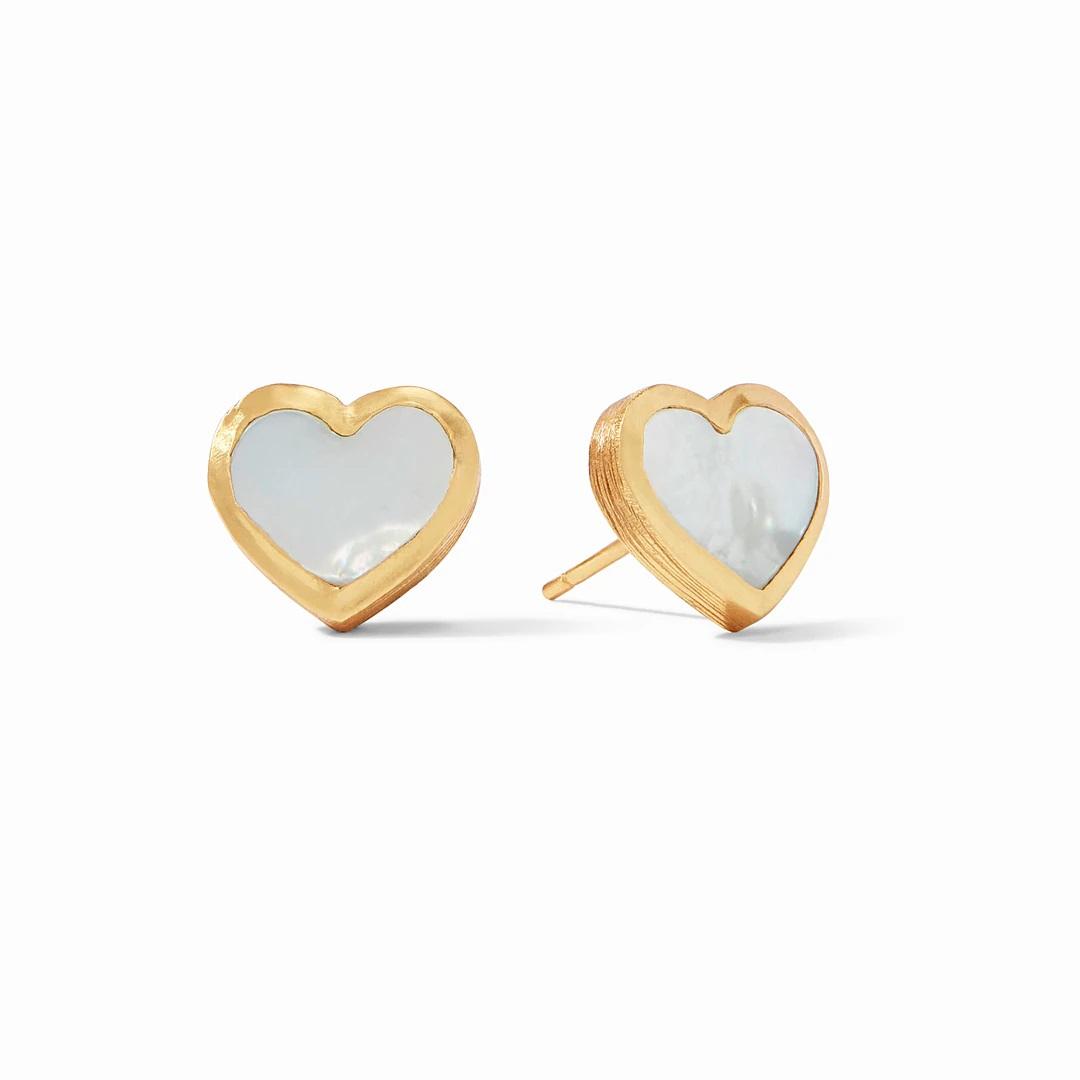 Julie Vos Heart Stud Earrings