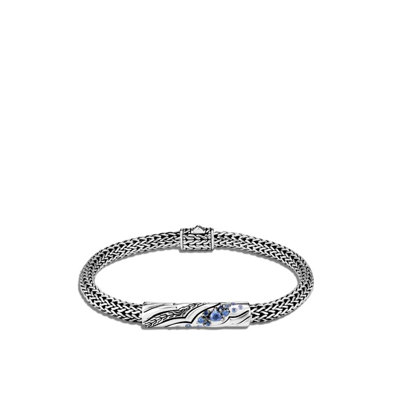 John Hardy Lahar Collection Blue Sapphire Chain Bracelet, size Medium