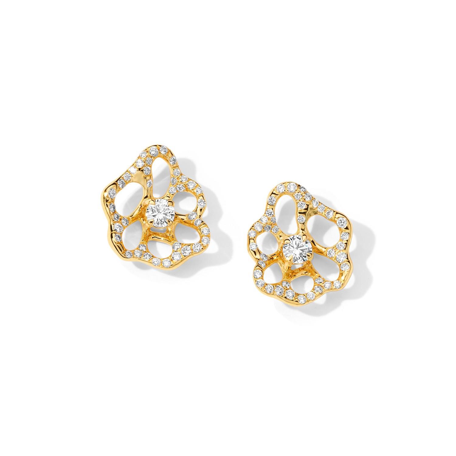 Ippolita Stardust Mini Flora Diamond Stud Earrings