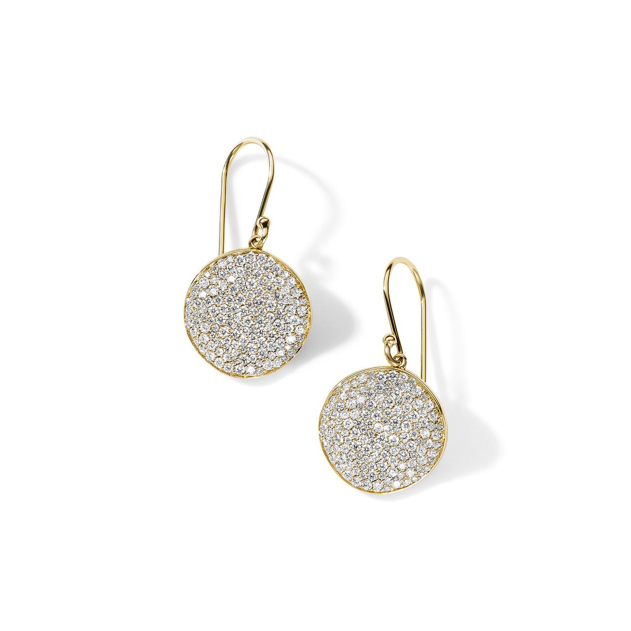 Ippolita Stardust Medium Diamond Disc Drop Earrings