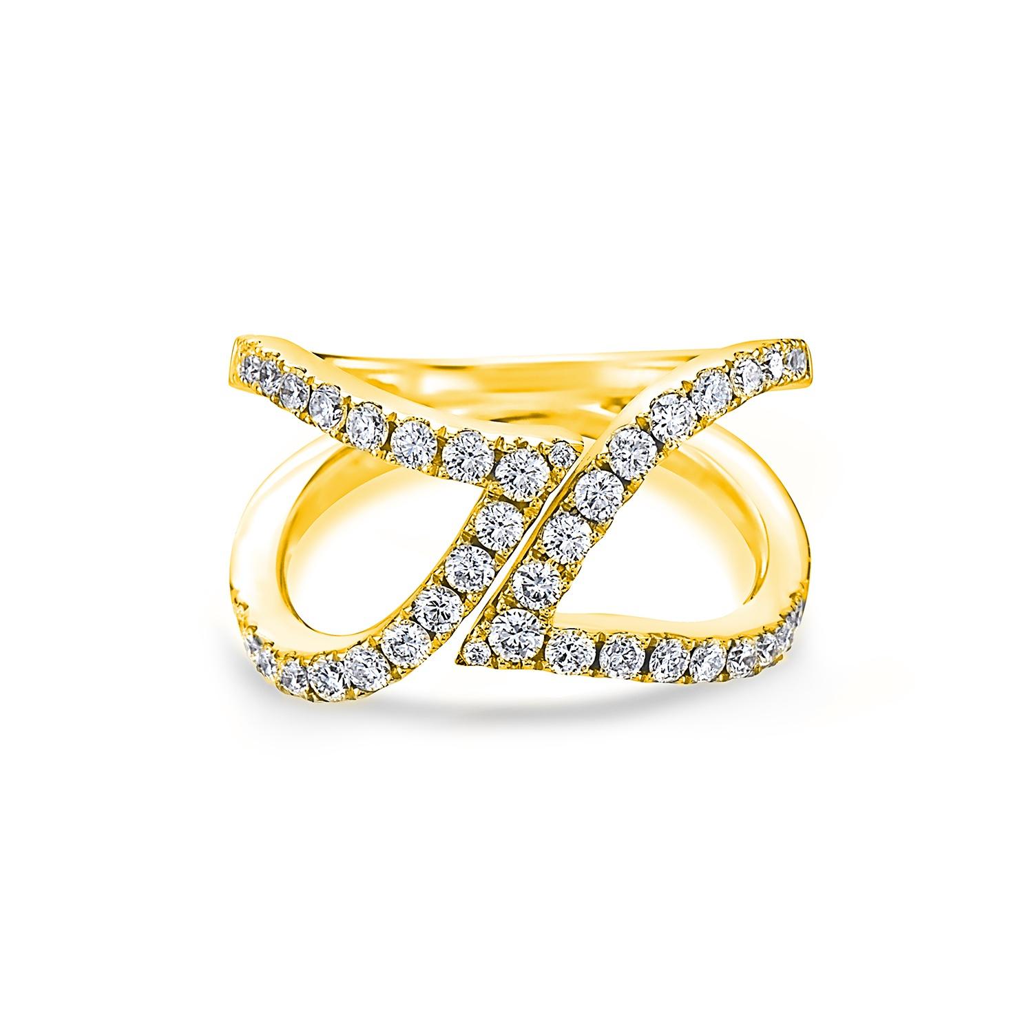 Charles Krypell Diamond Leaf Ring