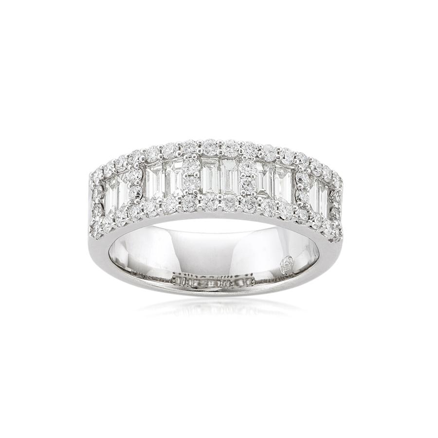 1.24 CTW Baguette and Round Diamond Fashion Band