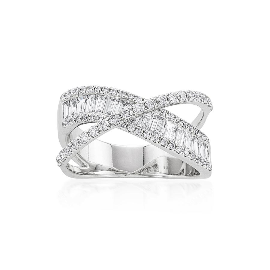 Diamond Crossover Ring