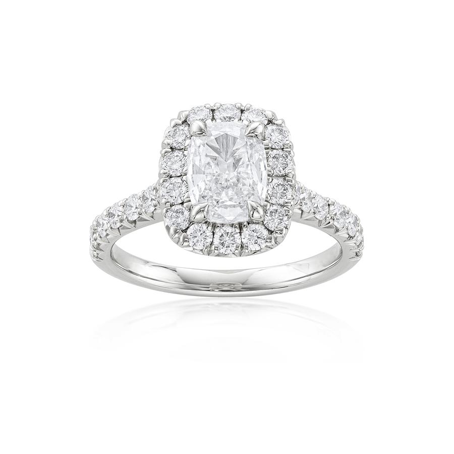 .97 CTW Cushion Cut Diamond Engagement Ring