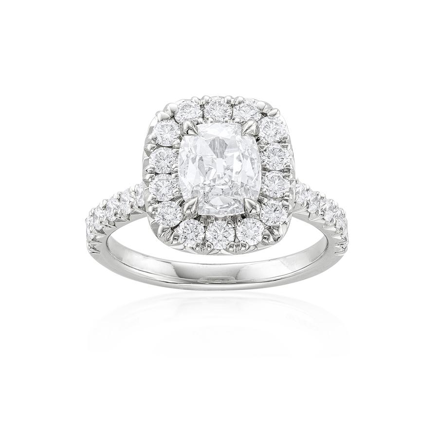 1.00 Carat Cushion Cut Diamond Engagement Ring