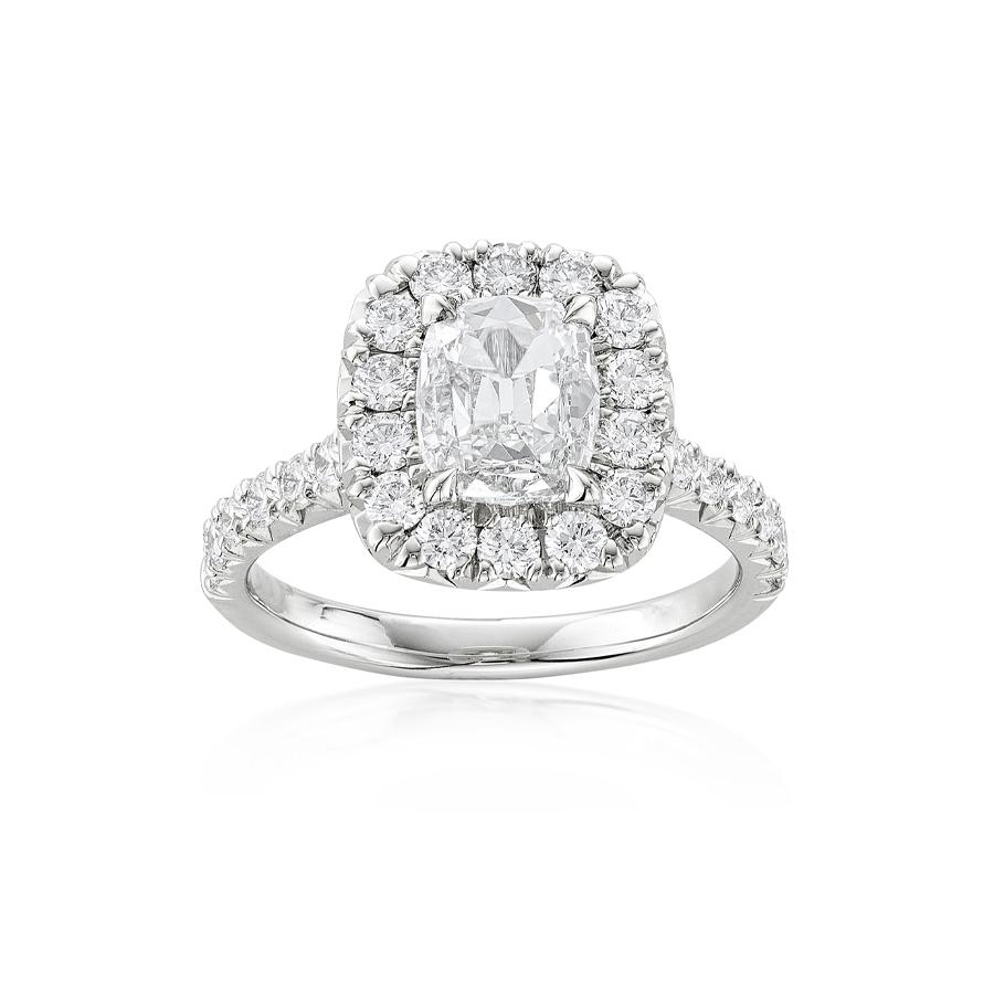 1.00 Carat Cushion Cut VS2 Diamond Engagement Ring