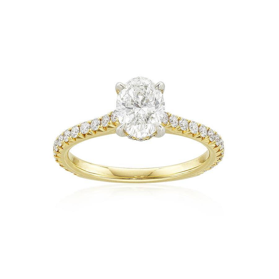 1.00 Carat Oval Cut Diamond Engagement Ring