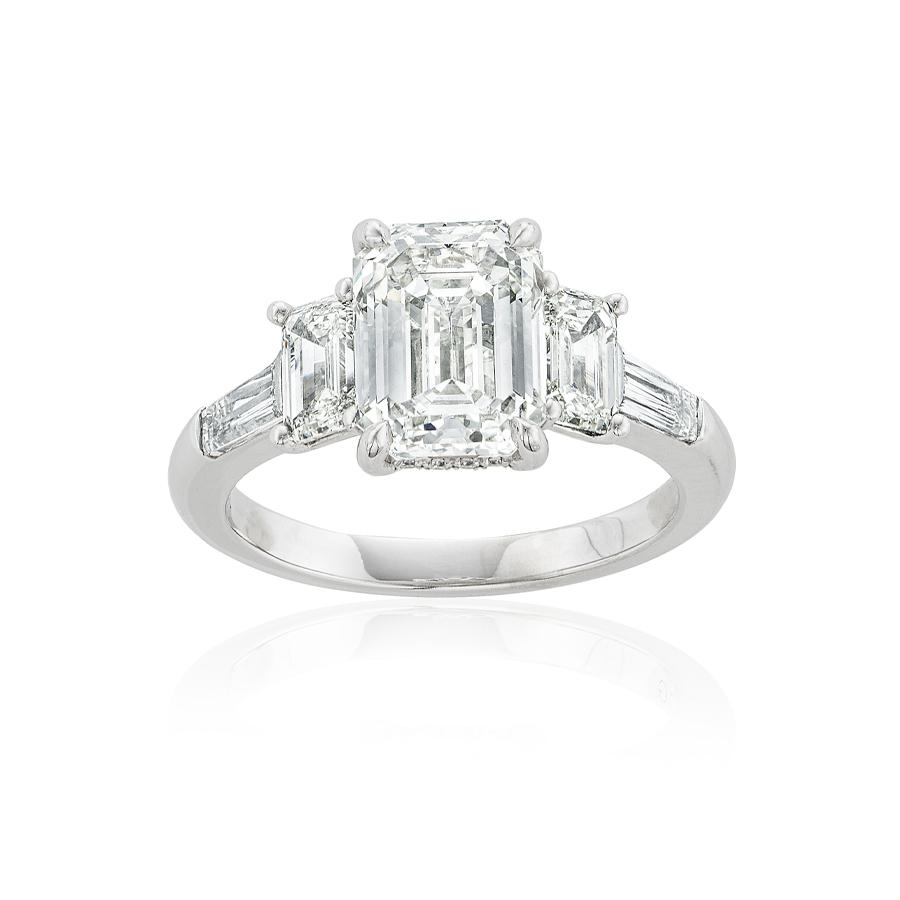 3.00 CT Emerald Cut Diamond Engagement Ring