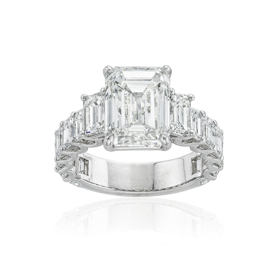 5.03 CT Emerald Cut Diamond Engagement Ring