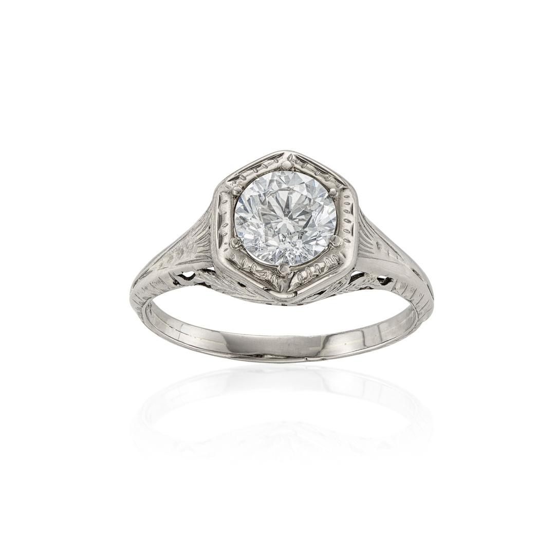 Estate Collection 1920s White Gold Engagement Ring