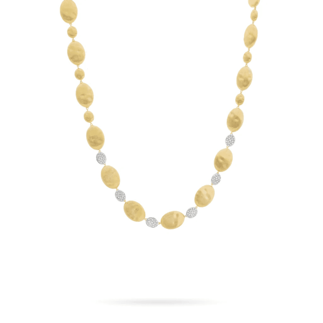Marco Bicego Siviglia Grande 18K Yellow Gold and Diamond Collar Necklace